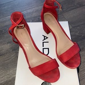 Aldo / red strappy heels